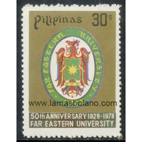 SELLOS FILIPINAS 1978 - UNIVERSIDAD DE EXTREMO ORIENTE 50 ANIVERSARIO - 1 VALOR - CORREO