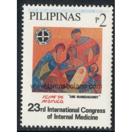 SELLOS FILIPINAS 1996 - 23 CONGRESO INTERNACIONAL DE MEDICINA INTERNA - 1 VALOR - CORREO