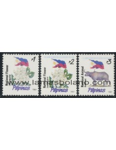 SELLOS FILIPINAS 1997 - FLORA Y FAUNA - 3 VALORES - CORREO