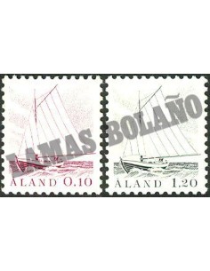 SELLOS ALAND 1985 - BARCOS DE PESCA - 2 VALORES