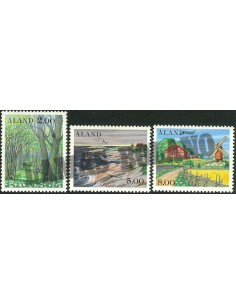 SELLOS ALAND 1985 - PAISAJES - 3 VALORES