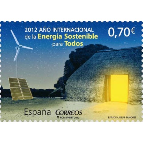 ESPAÑA 2012 - AÑO INTERNACIONAL DE LA ENERGIA SOSTENIBLE - 1 Valor 