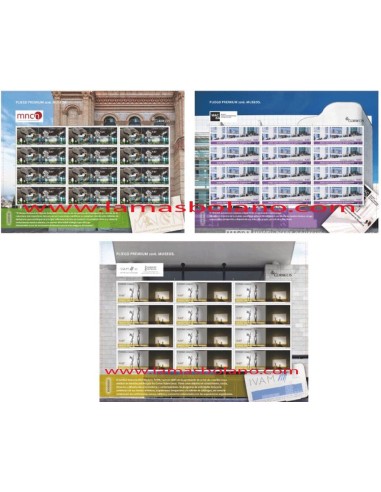 SELLOS ESPAÑA 2016 - MUSEOS MNCC, MACBA e IVAM PLIEGOS PREMIUM