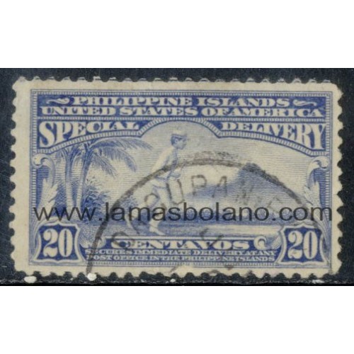SELLOS FILIPINAS 1920 - CARTERO - 1 VALOR MATASELLADO ´- EXPRES