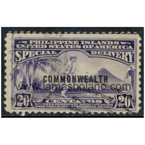 SELLOS FILIPINAS 1939 - SELLO DE 1920 CON SOBRECARGA COMMONWEALTH - 1 VALOR MATASELLADO - EXPRES