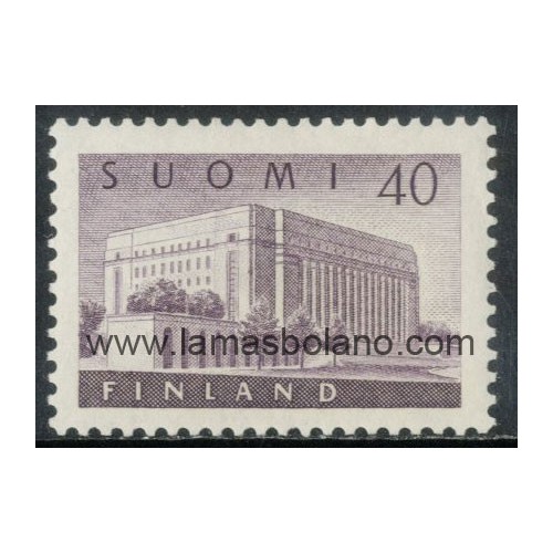 SELLOS FINLANDIA 1956 - PARLAMENTO DE HELSINKI - 1 VALOR FIJASELLO - CORREO