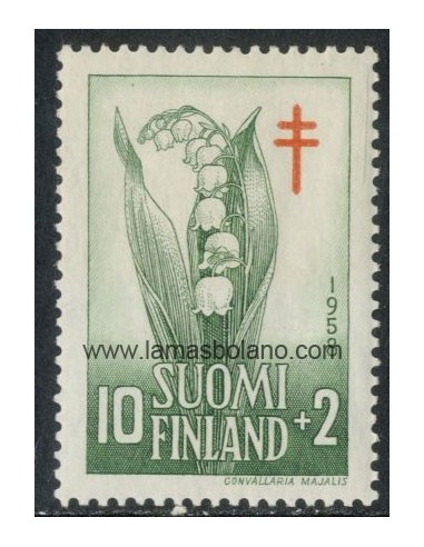 SELLOS FINLANDIA 1958 - A BENEFICIO DE LAS OBRAS ANTITUBERCULOSAS - MUGUET - 1 VALOR - CORREO