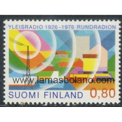 SELLOS FINLANDIA 1976 - RADIO 50 ANIVERSARIO - 1 VALOR - CORREO