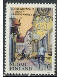 SELLOS FINLANDIA 1979 - LEY DEL 31 DE MARZO SOBRE EL DERECHO A UNA PROFESION CENTENARIO - 1 VALOR - CORREO