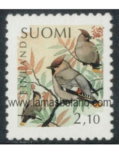 SELLOS FINLANDIA 1992 - BOMBYCILLA GARRULUS, PAJAROS - 1 VALOR - CORREO
