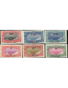 SELLOS DE COSTA DE SOMALIA 1924/1927 - PUENTE DEL FERROCARRIL EN HOLL-HOLLI - 6 VALORES       - 6 VALORES