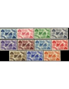 SELLOS DE COSTA DE SOMALIA 1943 - SERIE DE LONDRES - 14 VALORES