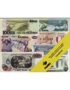 BILLETES MUNDIALES - CATARATAS - 7 BILLETES DE BANCO NUEVOS