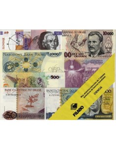 BILLETES MUNDIALES - CIENCIA - 7 BILLETES DE BANCO NUEVOS