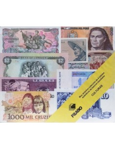 BILLETES MUNDIALES - CULTURAS - 9 BILLETES DE BANCO NUEVOS