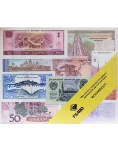 BILLETES MUNDIALES - MONUMENTOS - 9 BILLETES DE BANCO NUEVOS