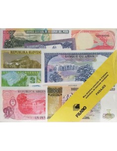 BILLETES MUNDIALES - PAISAJES - 9 BILLETES DE BANCO NUEVOS