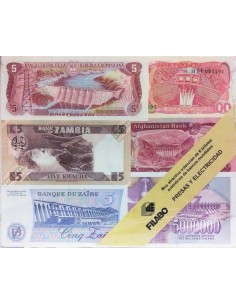 BILLETES MUNDIALES - PRESAS Y ELECTRICIDAD - 6 BILLETES DE BANCO NUEVOS