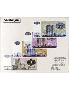 BILLETES AZERBAIJAN - 4 BILLETES DIFERENTES - SC/UNC