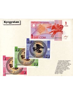 BILLETES KYRGYSTAN - 4 BILLETES DIFERENTES - SC/UNC