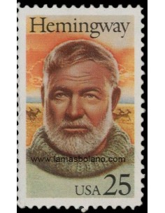 SELLOS ESTADOS UNIDOS 1989 - ERNEST HEMINGWAY - 1 VALOR - CORREO