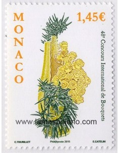 SELLOS MONACO 2015 - 48º CONCURSO FLOREROS - 1 VALOR - CORREO 