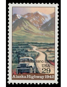 SELLOS ESTADOS UNIDOS 1992 - RUTA DE ALASKA CINCUENTENARIO - 1 VALOR - CORREO