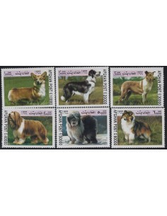 SELLOS DE AFGHANISTAN 1999 - PERROS - 6 VALORES