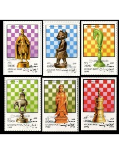 SELLOS DE AFGHANISTAN 1999 - AJEDREZ - 6 VALORES
