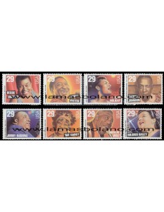 SELLOS ESTADOS UNIDOS 1994 - CANTANTES DE BLUES Y JAZZ - 8 VALORES - CORREO