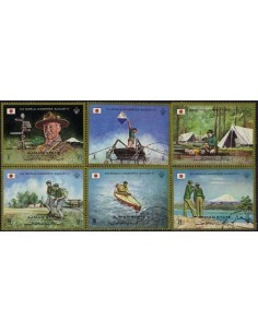 SELLOS DE AJMAN 1971 - BOY-SCOUTS - 6 VALORES