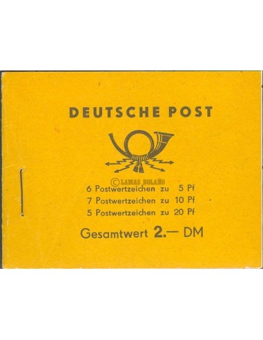 SELLOS ALEMANIA ORIENTAL 1957/1959 - PLAN QUINQUENAL - CARNET 