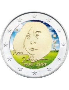 MONEDA 2 EUROS COLOR FINLANDIA 2014 - TOVE JANSSON CENTENARIO NACIMIENTO
