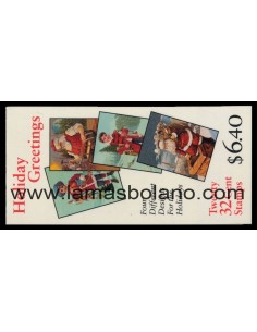 SELLOS ESTADOS UNIDOS 1995 - ESTACION DE DESEOS - CARNET 2 BANDAS 20 VALORES- CORREO 2