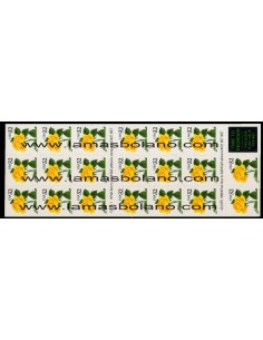 SELLOS ESTADOS UNIDOS 1996 - ROSA AMARILLA - CARNET 20 VALORES CON VIÑETA AUTOADHESIVO - CORREO