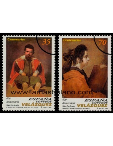 SELLOS ESPAÑA 1999 SPECIMEN-MUESTRA DIEGO DE SILVA VELAZQUEZ 400 ANIVERSARIO NACIMIENTO - 2 VALORES - CORREO