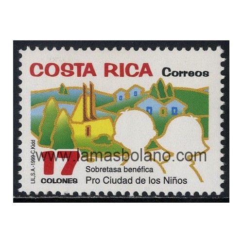 SELLOS COSTA RICA 1999 - SOBRETASA EN BENEFICIO DE LA CIUDAD DE LOS NIÑOS - 1 VALOR - CORREO