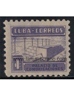 SELLOS CUBA 1951 - SOBRETASA OBLIGATORIA PARA LA CONSTRUCCION DE UN PALACIO DE COMUNICACIONES - 1 VALOR - CORREO