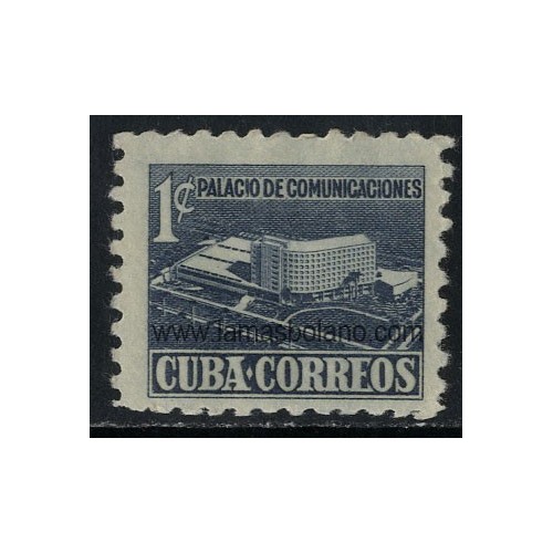 SELLOS CUBA 1952 - PALACIO DE COMUNICACIONES - 1 VALOR - CORREO