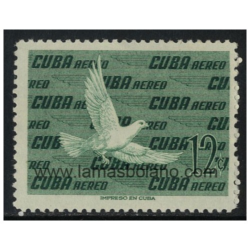 SELLOS CUBA 1960 - PAJAROS - PALOMA - 1 VALOR SIN GOMA - AEREO