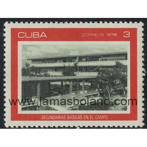 SELLOS CUBA 1976 - ESCUELAS SECUNDARIAS RURALES - 1 VALOR - CORREO
