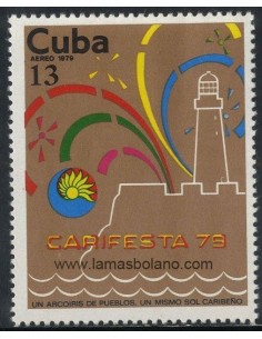 SELLOS CUBA 1979 - CARIFESTA 79 GRAN FIESTA POPULAR CUBANA - 1 VALOR - AEREO