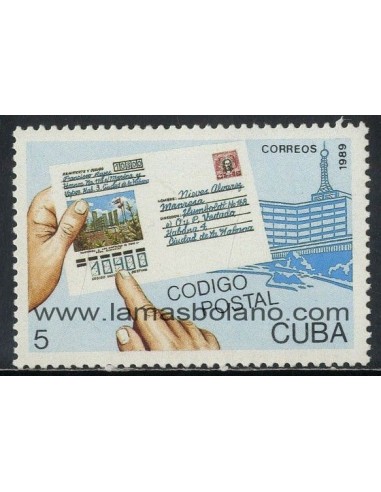 SELLOS CUBA 1989 - CODIGO POSTAL - 1 VALOR - CORREO