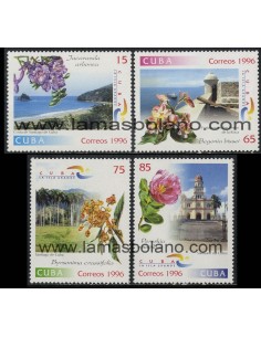 SELLOS CUBA 1996 - SANTIAGO DE CUBA - TURISMO - 4 VALORES - CORREO