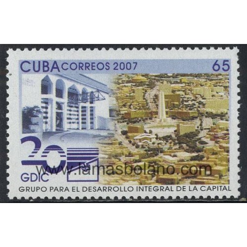 SELLOS CUBA 2007 - GRUPO PARA EL DESARROLLO INTEGRAL DE LA CAPITAL 20 ANIVERSARIO - 1 VALOR - CORREO