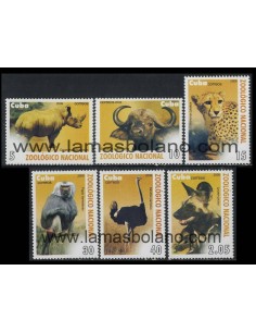 SELLOS CUBA 2009 - ZOOLOGICO NACIONAL DE CUBA - 6 VALORES - CORREO