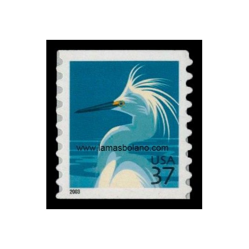 SELLOS ESTADOS UNIDOS 2003 - GARZA BLANCA - 1 VALOR DENTADO VERTICAL AUTOADHESIVO - CORREO