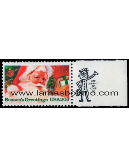SELLOS ESTADOS UNIDOS 1983 - USE ZIP CODE, NAVIDAD - 1 VALOR - CORREO
