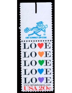 SELLOS ESTADOS UNIDOS 1984 - USE ZIP CODE, AMOR SEMANA NACIONAL DE LA CARTA Y LA LETRA ESCRITA - 1 VALOR - CORREO