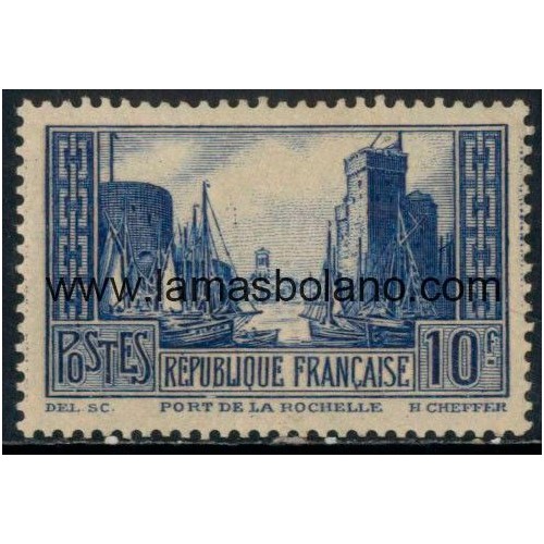 SELLOS FRANCIA 1929-31 - PUERTO DE LA ROCHELLE - 1 VALOR ** - CORREO
